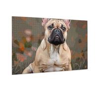 French Bulldog Print Printed Picture Puzzle 1000 Pieces,Personalised Jigsaw Puzzle,Wooden Jigsaw Puzzles For Adults And Kids,Fun Jigsaw Puzzles As A Xmas Gift Or Decorative Collection.