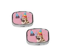 French Bulldog Print Square Mini Medicine Box, Lightweight to Carry, Durable and Long-Lasting