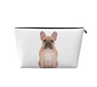 French Bulldog Print Toiletry Bag - Travel Makeup Storage Bag, Cosmetic Bags, Pu Leather Waterproof Lightweight Make Up Pouch Organiser for Girls, Women, and Men