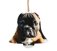 French Bulldog Print Wooden Christmas Tree Ornaments Christmas Wooden Cutouts Wood Christmas Slices with for Xmas Holiday