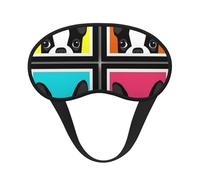 French Bulldog Printed, Full Eye Covers Light Blocking Eye Masks Blackout Sleep Eye Muffs