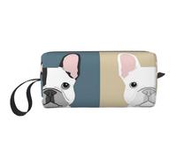 French Bulldog Printed Travel Makeup Bag Portable Cosmetic Bag Makeup Case Toiletry Handbag Organiser for Women