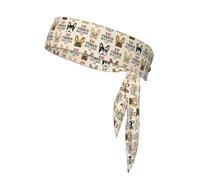 French Bulldog Printing 1 Pieces Headband Hair Band Unisex Dry Head Tie Sport Band For Basketball Running Tennis