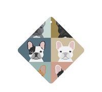 French Bulldog Printing 10 Pcs Car Air Freshener Fragrant Sheets,Car Hanging Accessories With Strings For Decor