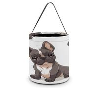 French Bulldog Printing Candy Basket Halloween Trick Or Treat Bags Gift Bucket For Halloween Party Or Daily Supplies, Style, One Size