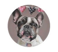 French Bulldog Prints Round Mouse Pad 2 PCS,Non-Slip Rubber Base Mousepad Mouse Mat for Laptop Computer Office 7.9 x 7.9 Inch
