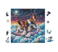 French Bulldog Puppy 100-piece Jigsaw Puzzle Bundle Family Puzzle Lovers Brain Training Mindful Activity Spring Recycled Cardboard 28x28cm