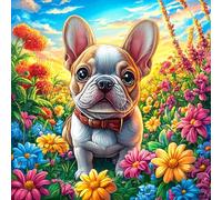 French Bulldog Puppy 100 Piece Premium Jigsaw Puzzle Adult Jigsaws Brain Training Hobby Home Decor Winter Gift Unique Shaped Recycled Material 28x28cm