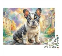 French Bulldog Puppy 1000 Piece Jigsaw Puzzle Highly Playable Puzzle Brainteasing Fun for Adults & Kids 52x38cm/1000pcs
