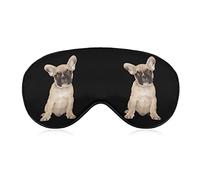 French Bulldog Puppy Sleep Mask Soft Blindfold Portable Eye Mask with Adjustable Strap for Men Women