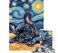 French Bulldog Puppy Sleeping 1000 Piece Jigsaw Puzzles for Adults Improve Overall Mental Performance Mindful Soothing Leisure Game (50x75cm)