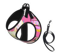 French Bulldog Puppy Watercolor,Pet Harness,Adjustable Reflective Dog Harness,Pet Leash Vest,M