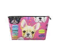 French Bulldog Puppy Watercolor, Toiletry Pouch Makeup Bag Cosmetic Bag Portable Travel Toiletry Bag