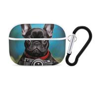 French Bulldog Puppy with Camera AirPod Pro Case, Anti Scratch Hard PC Cover with Keychain, AirPod Pro 2nd/1st Case Accessories for Women Men, White-Style