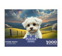 French Bulldog) Puzzle Kid Age 12 Years Up Impossible And Difficult Challenge 1000 Pieces Pet Dog Challenging Puzzle Games Educational Games There Are Letters on The Back 38x26cm/1000pcs