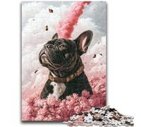 French Bulldog Puzzles for Adults 1000 Pieces,Staycation Kill Time Every Piece Is Unique - Challenging Family Fun Game (50x75cm)