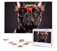 French Bulldog Puzzles for Adults 1000 Pieces, Wooden Puzzle Personalized Jigsaw Puzzles from Photos, Challenging Puzzle Art Painting Home Decor Birthday Party Gift (29.5" x 19.7")