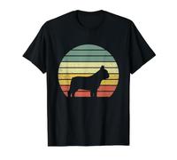 French Bulldog Retro Vintage 60s 70s Sunset Dogs Lovers Value Graphic T-Shirt, Men, Black, M