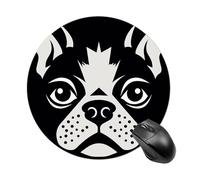 French Bulldog Round Mouse Pad Smooth Glide Gaming Mousepad Extra Density Portable Comfortable Mouse Mat for Desk, Home, Office 7.8x7.8 Inches