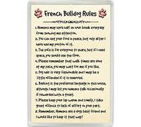 French Bulldog Rules Humour Jumbo Fridge Magnet Ideal Dog Lover Birthday Gift M132