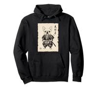 French Bulldog Samurai Japanese Art Sumi-e Kawaii Funny Pullover Hoodie