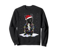 French bulldog Santa Christmas Tree Lights Xmas Sweatshirt