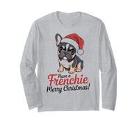French Bulldog Santa Hat Have a Frenchie Merry Christmas Long Sleeve T-Shirt