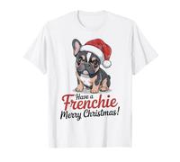 French Bulldog Santa Hat Have a Frenchie Merry Christmas T-Shirt