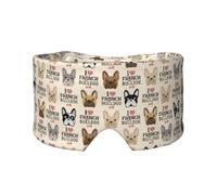 French Bulldog Seamless Pattern in Vintage Style, Full Eye Covers Light Blocking Eye Mask Sleep Eye and Ear Muffs