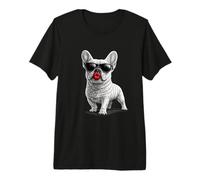 French Bulldog Sending a kiss with Bold red Lips Premium T-Shirt