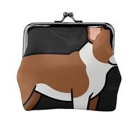 French Bulldog Side Leather Coin Purse for Women-Small Kiss Lock Wallet, Mini Card Holder for Keys Lipstick, Cute Change Purse for Travel