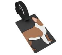French Bulldog Side Luggage Tags for Suitcases - Durable PVC ID Tags with Detachable Straps for Travel, Backpack, Golf Bag, Anti-Loss