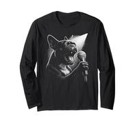 French Bulldog Singing Vocalist Singer Dog Lover Long Sleeve T-Shirt