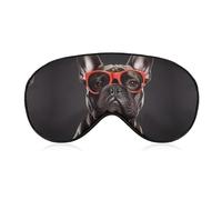 French Bulldog Sleep Mask for Women Men Side Sleeper Eye Cover with Adjustable Strap Soft Breathable Blackout Mask Slip-Free Deep Sleeping Travel Essentials