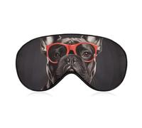 French Bulldog Sleep Mask for Women Men, Soft Eye Mask with Adjustable Strap for Sleeping, Light Blocking Travel Blindfold for Nap Comfortable Eye Cover for Home Office