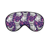 French Bulldog Sleep Mask Soft Blindfold Portable Eye Mask with Adjustable Strap for Men Women