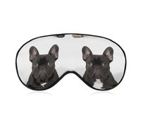 French Bulldog Sleep Mask Soft Comfortable Eye Mask with Adjustable Strap Eye Cover Eye Shade for Men Women Work Travel