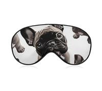 French Bulldog Sleeping Mask, Light Blocking Eye Mask, Comfortable and Soft, Eye Cover with Elastic Band, Suitable for Men and Women, Suitable for Travel/Sleeping