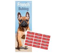French Bulldog Slim Calendar 2026 | Dog Breed Slimline Calendar | 12 Month Wall Calendar | January 2026 To December 2026 | With Free Organisational Stickers