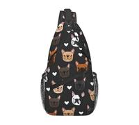 French Bulldog Sling Bag Travel Crossbody Backpack Chest Bags Lightweight Casual Shoulder Daypack for Sport Hiking
