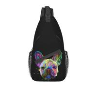 French Bulldog Sling Crossbody Backpack Men Custom Dog Animal Pet Frenchie Shoulder Chest Bag for Cycling Camping Daypack
