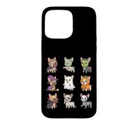 French Bulldog Spooky Witch Zombie Mummy Skeleton Halloween Case for iPhone 15 Pro Max
