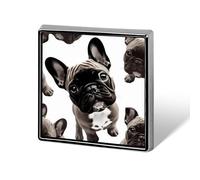 French Bulldog Square Lapel Pins Backpack Pin Cute Brooch Decoration Brooches for Women Men Fashion Button Badges for Hat Backpacks Purses Jackets Shirt Suit