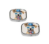 French Bulldog Square Mini Medicine Box, Lightweight to Carry, Durable and Long-Lasting