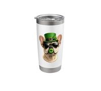 French Bulldog St Patricks Day Kiss Design Stainless Steel Insulated Tumbler