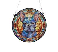 French Bulldog Stained Glass Effect Suncatcher Gift for Dog Lovers - 13cm