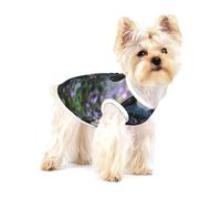 French Bulldog Stands In Flowers Design,Cotton Sleeveless Pet T-Shirt Soft Stretchy Puppy Breathable Vest,M