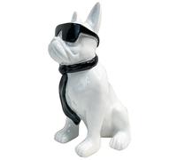 French Bulldog Statue - Resin Dog Butler Decoration Storage | Resin Dog Statue Decoration | Modern Bulldog Figures with Scarf Glasses, Home Decor Statue for Living Room, Bedroom, Couchtis