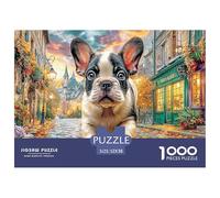 French Bulldog Street 1000 Piece Jigsaw Puzzles Suitable for Decompression And Wall Decor Birthday Gifts Family Game for Adults And Kids 52x38cm/1000pcs
