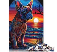 French Bulldog Style 2 Puzzle for Adults And Teenagers 1000 Pieces Wood Puzzle Jigsaws for Adults Family Activity Jigsaw Puzzles 1000pcs (75x50cm)